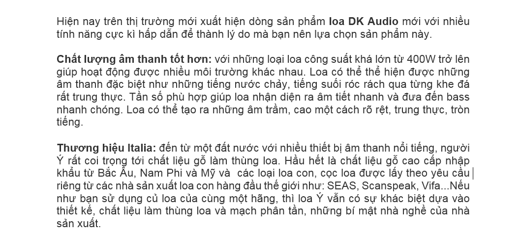 loa dk chinh hang