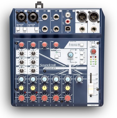 Bàn mixer Soundcrafr NOTEPAD 8 (Mixer analog, 8 kênh)