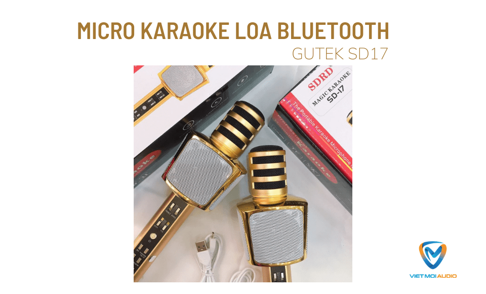 Micro karaoke kiêm loa bluetooth GUTEK SD17
