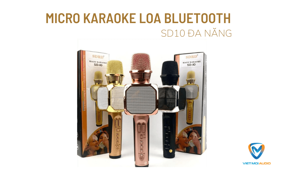 Micro karaoke tích hợp loa bluetooth SD10 Đa Năng