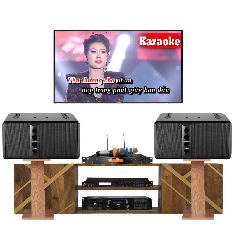 Dàn karaoke Wharfedale HK28(Wharfedale 5190 + Công suất + Vang số + Micro Không dây)