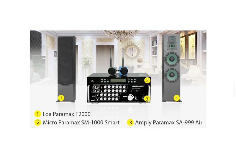 Dàn karaoke gia đình VM-GD202: F-2000, SA-999 Air, SM-1000 Smart.