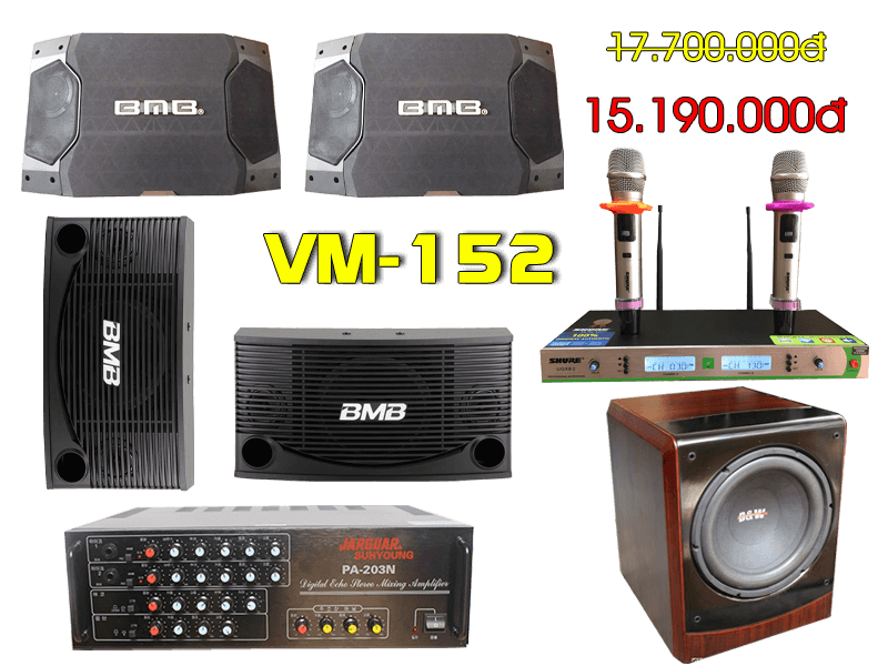 Bộ dàn karaoke gia đình VM-152 – Loa sub b&w 604i chất lượng cao
